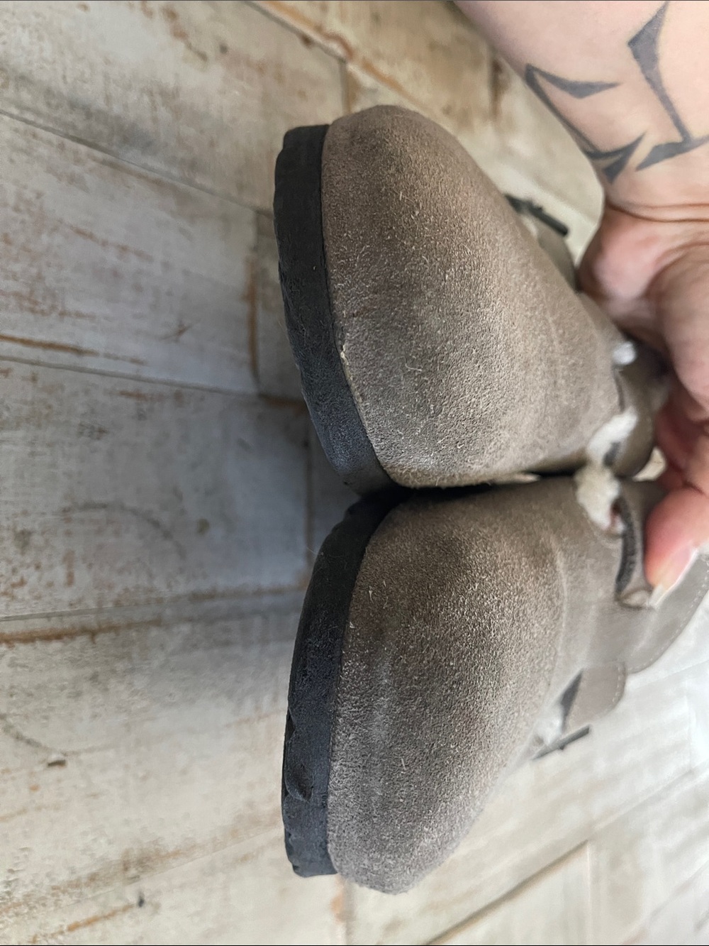 ‼️SOLD‼️Birkenstock Stone Coin Gray Boston Clogs☕️ - Picture 6 of 16